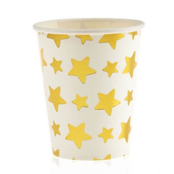Ποτήρι Χάρτινο Αστέρι Χρυσό