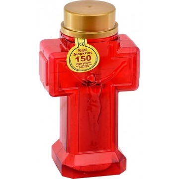 Κερί Για Μνήματα Ηλεκτρικός Σταυρός (Κόκκινος Μεγάλος) 150ημερών