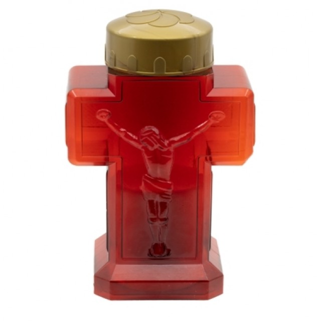 Κερί Για Μνήματα Ηλεκτρικός Σταυρός (Κόκκινος Μικρός) 150ημερών