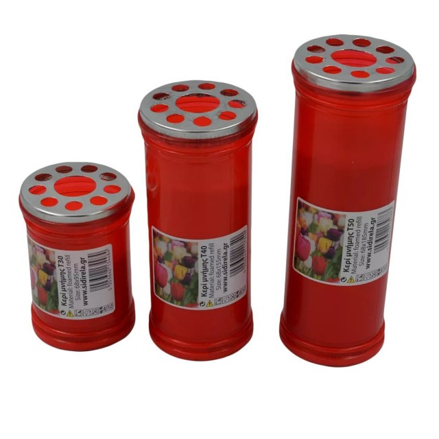 Κερί Για Μνήματα (Κόκκινο) 60h