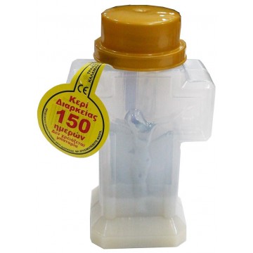 Κερί Για Μνήματα Ηλεκτρικός Σταυρός (Λευκός Μικρός) 150ημερών