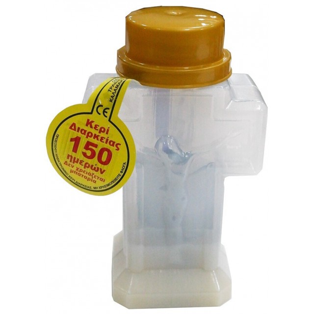 Κερί Για Μνήματα Ηλεκτρικός Σταυρός (Λευκός Μικρός) 150ημερών