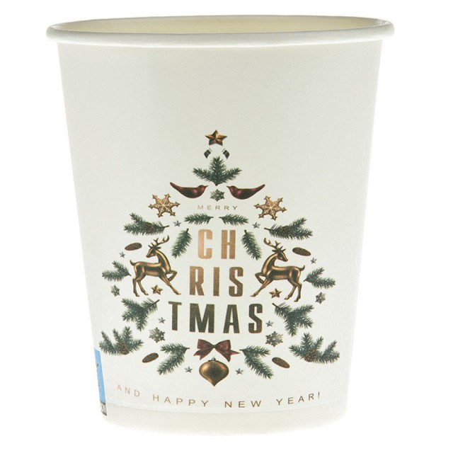 Χριστουγεννιάτικο Χάρτινο Ποτήρι