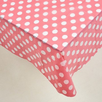 Τραπεζομάντηλο Πλαστικό Πουά Λευκό