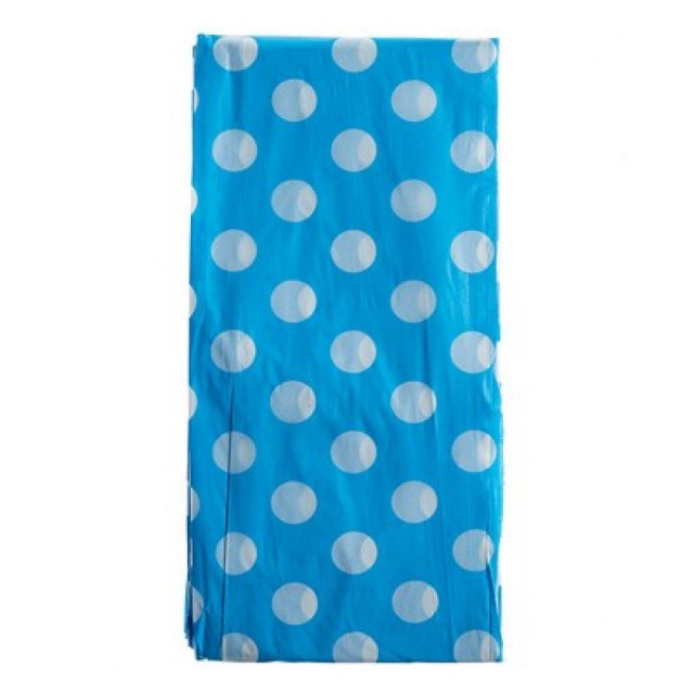 Τραπεζομάντηλο Πλαστικό Πουά Λευκό