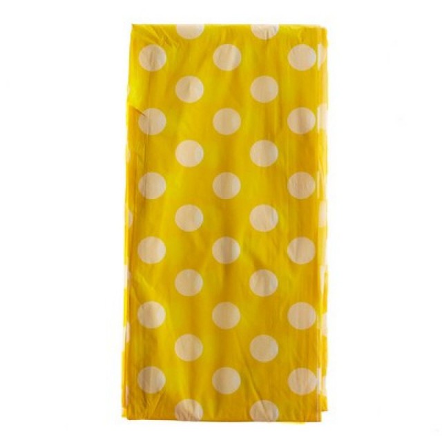 Τραπεζομάντηλο Πλαστικό Πουά Λευκό