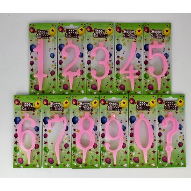 Κεράκια Αριθμών Ροζ