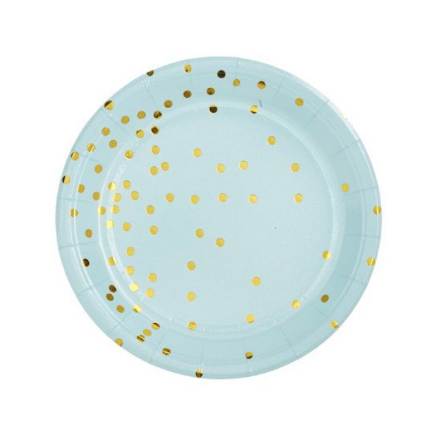 Πιάτο Χάρτινο Σιέλ-Χρυσό Πουα 23cm