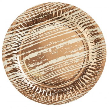 Πιατάκι Τούρτας άσπρο-ροζχρυσό