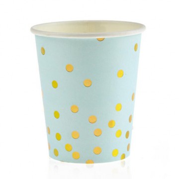 Ποτήρι σιελ-χρυσό Πουά