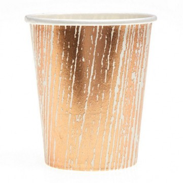 Ποτήρι Χάρτινο Ροζ-Χρυσό