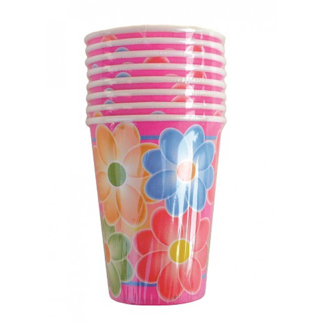 Ποτήρι Χάρτινο Λουλούδια