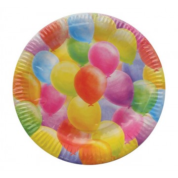 Πιάτο Χάρτινο Μπαλόνια 23cm