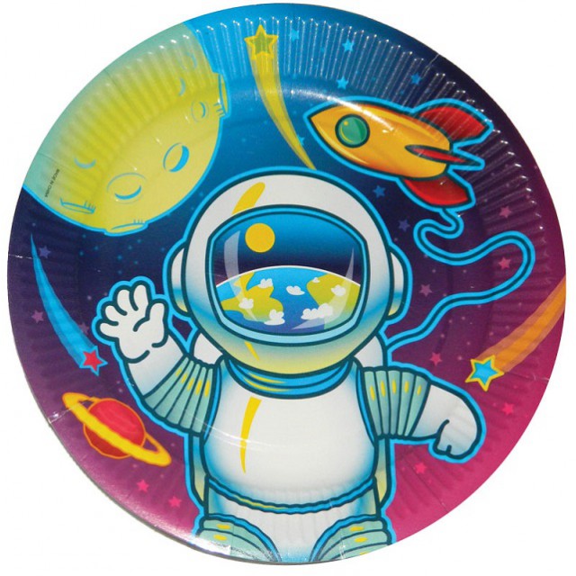 Πιάτο Χάρτινο Αστροναύτης 23cm 