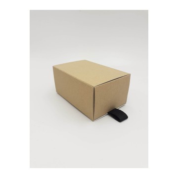 Μπιζόκουτο Χάρτινο No. (συρταρωτό) 10*7*5 (Κραφτ-Λευκό)