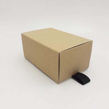 Μπιζόκουτο Χάρτινο No. (συρταρωτό) 10*7*5 (Κραφτ-Λευκό)