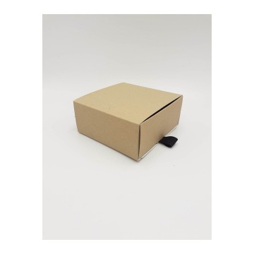 Κουτί Χάρτινο Συρταρωτό 11 x 11 x 5 (κραφτ-λευκό-μπορντό)