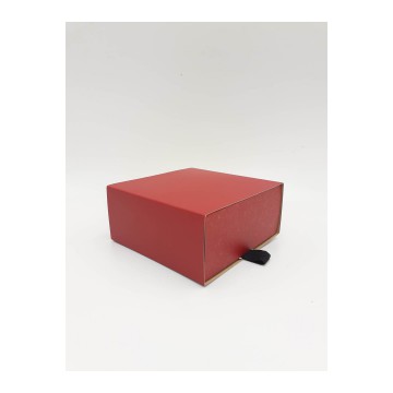 Μπιζόκουτο Χάρτινο No. (συρταρωτό) 11*11*5 (Μπορντό)