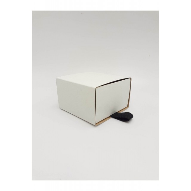 Κουτί Χάρτινο Συρταρωτό 8 x 8 x 3 (κραφτ-λευκό-μπορντό)