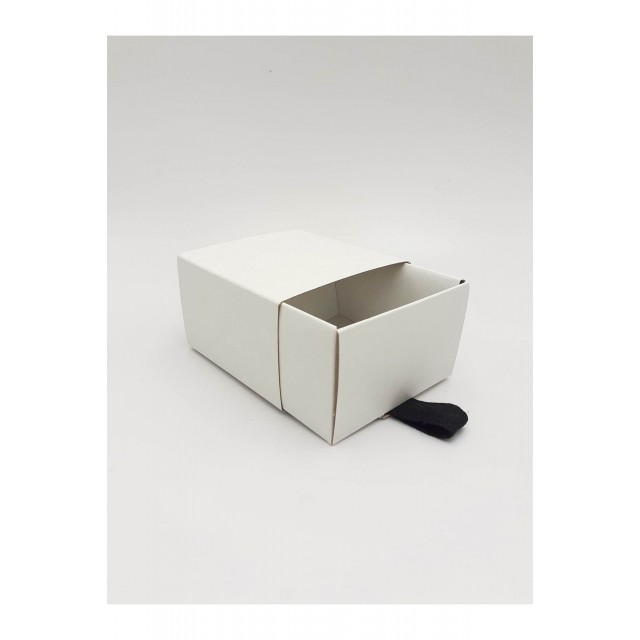 Μπιζόκουτο Χάρτινο No. (συρταρωτό) 8*8*5 (Κραφτ-Λευκό)