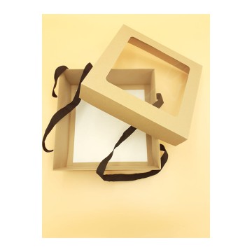 Κουτί Χάρτινο  25,5 x 25,5 x 10 (με παράθυρο και κορδόνια)