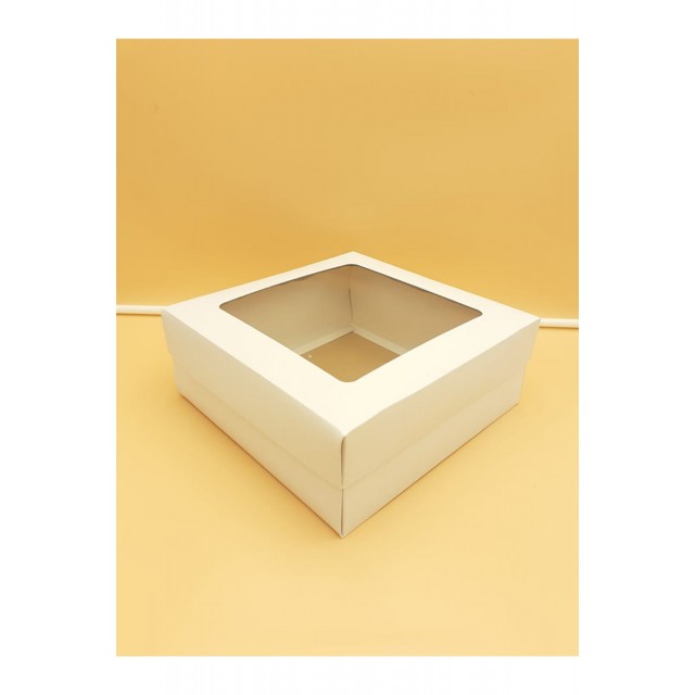 Κουτί Χάρτινο  25,5 x 25,5 x 10 (με παράθυρο)