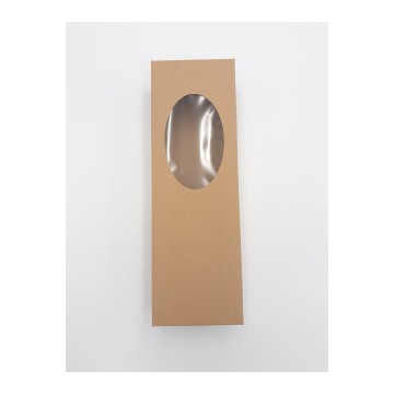 Μπιζόκουτο Χάρτινο No. Με Παράθυρο 35*11*7 (Κραφτ-Λευκό)