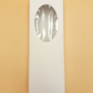 Μπιζόκουτο Χάρτινο No. Με Παράθυρο 35*11*7 (Κραφτ-Λευκό)