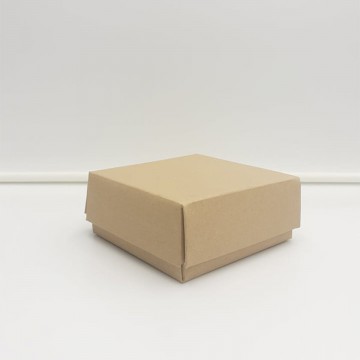 Μπιζόκουτο Χάρτινο No04β 8*8*3  (Κραφτ-Λευκό)