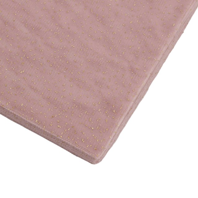 Τούλι Με Χρυσό Γκλίτερ 38*38 (Σάπιο Μήλο) 100τμχ