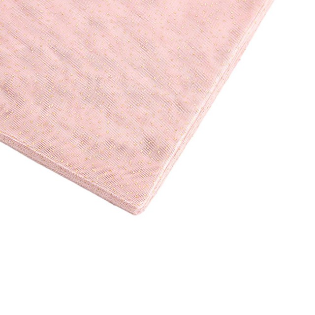 Τούλι Με Χρυσό Γκλίτερ 38*38 (Ροζ) 100τμχ