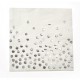 Χαρτοπετσέτα Ασπρο-Ασημί Πουά