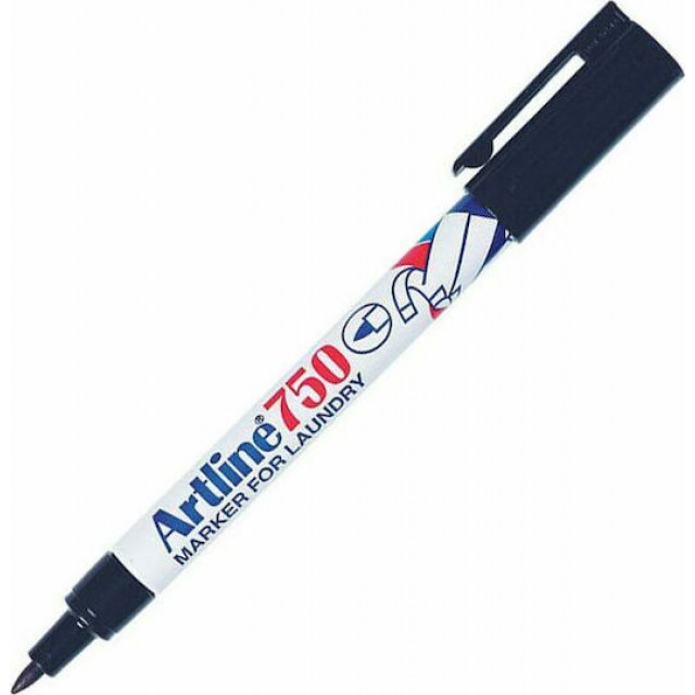 Artline 750 Μαρκαδόρος Μαύρος Ανεξίτηλος για Ύφασμα 0.7mm