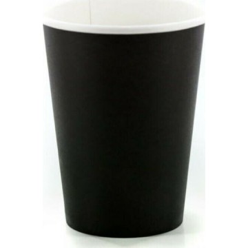 Ποτήρι μιας Χρήσης Χάρτινo Μαύρο Μονότοιχο 16oz 50τμχ
