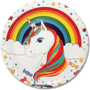 Πιάτο Χάρτινο Μονόκερος 23cm