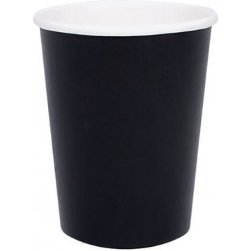 Ποτήρι μιας Χρήσης Χάρτινo Μαύρο Μονότοιχο 14oz 50τμχ